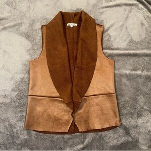 Indigo Thread Co. Tan Faux Suede Vest - Women’s Medium